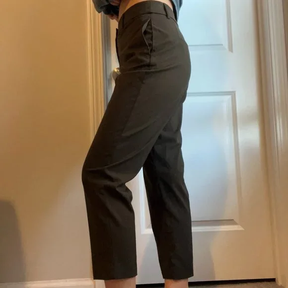 slim fit dress slacks Dark Green Linen Joey Pants main image 1